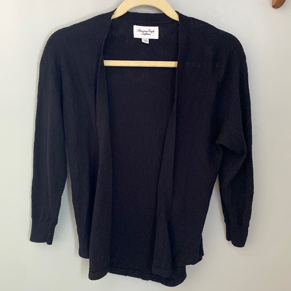 American Eagle Black Lightweight Cardigan XS